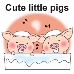 Cute little pigs