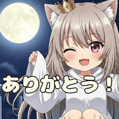 Minami-chan moon viewing sticker