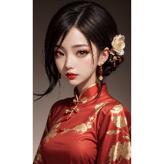 Portrait of a cheongsam girl