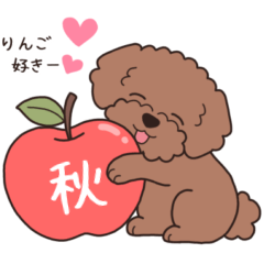 やさしいトイプードル『秋』２