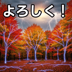 Autumn thunderstorm foliage