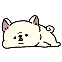 とけてる犬の柴犬(白)