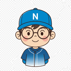 眼鏡の野球少年