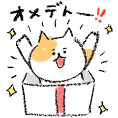 Cat with an eyebrow Crayon version.