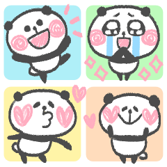らくがきぱんだちゃんスタンプ2 超小さい