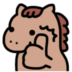 ぽってりお馬さんのスタンプ