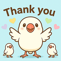 白文鳥 日常 基本スタンプ①