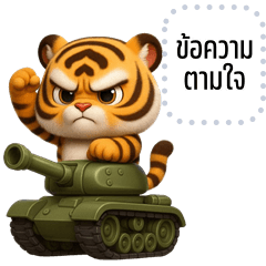 Message Stickers: Cheeky Tiger