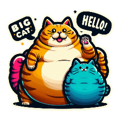 Big fat cat three color