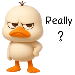 Cheeky White Duck (ENG)