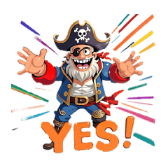 3Dの海賊、強くて甘い