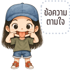 Message Stickers: BeeBee cute girl