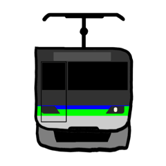 電車のイラストスタンプ3