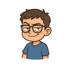 The naughty boy with glasses