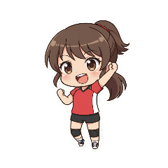 打排球的美少女