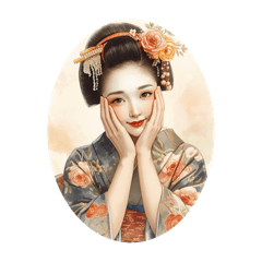 Maiko Girl Stickers Cute & Fun!