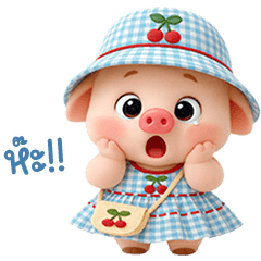 เจ้าหมูน้อยชุดหวานแหวว 07