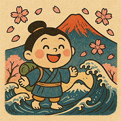 Cute Ukiyo-e Stickers