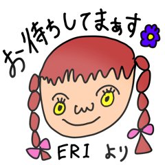 sticker of various picture of eri