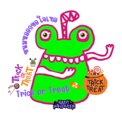 Cute Halloween and little ghosts