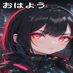 Black Red Mesh Bob Defiant