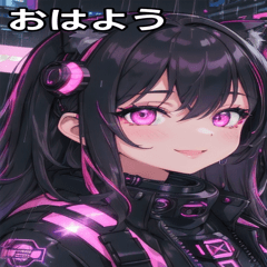 Pink Black Wolf Smile