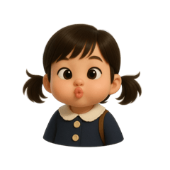 A cute little girl with big eyes