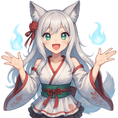 요호 소녀 폭소 일상 스티커 모음