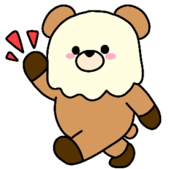 ゆるっと溶けるクマのスタンプ