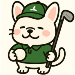 Golf Bulldog: Cute Emoji for Golf Lovers