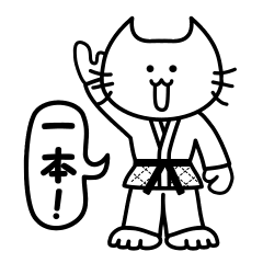 judo white cat