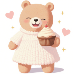 Simple One-Piece Bear Sticker