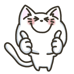 白ねこの『ネガティブ入り』スタンプ