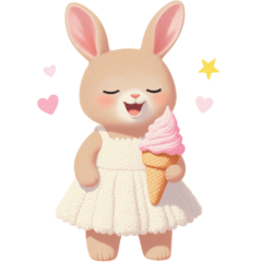 Simple One-Piece Rabbit Sticker