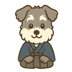 Fluffy Schnauzer in Japanese Style