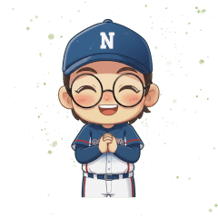 N野球部　野球少年メガネ