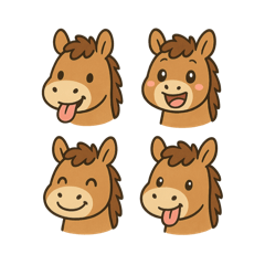 可爱的马表情包