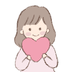 Girls and white rabbit Sticker