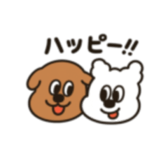 2dogs cute sticker