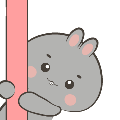 Adorable Rabbit Grey 3 : Animated