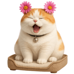 แมวหัวดอกไม้ ตัวตึง (No text)