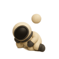 Astronaut Stamp that can be used anytime