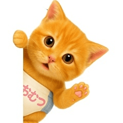 おむつ茶トラ子猫