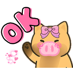 ぶたねこ　リボンちゃん