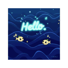 雙魚星座可愛動畫貼圖問候語2