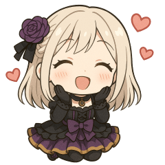 LINE 고딕 캐릭터 폭소 귀여운 스티커