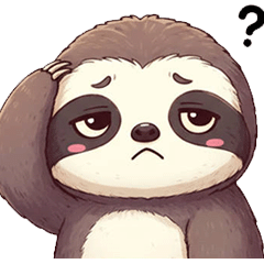 Cute sloth sending a half-hearted reply.