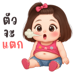 Khaotan cute girl (Big Stickers)