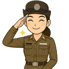 cute thai police women