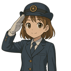 Cute Railway Girl Stickers